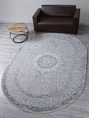 Ковер PALERMO F294 GRAY Овал