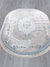 Пушистый ковер EFSAN L278A CREAM SHRINK / BLUE FDY Овал