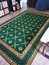 Полушерстяной ковер полушерсть (Беларусь) Edelweiss зеленый с бордюром