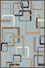 Пушистый ковер VALENCIA DELUXE D254 L.BLUE-BROWN