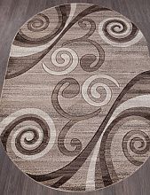 Ковер MEGA CARVING D263 LIGHT BEIGE Овал