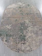 Овальный ковер зеленый LIMAN F163 GRAY-GREEN Овал