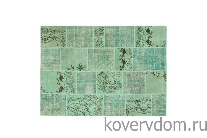 Винтажный ковер 100% шерсть пэчворк R-8900