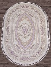 Ковер из Турции розовый HUNKAR 7910 PURPLE / PURPLE Овал