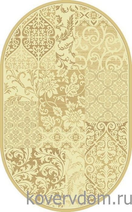 Рельефный ковер из вискозы RIMINI 5068 191875a beige ОВАЛ