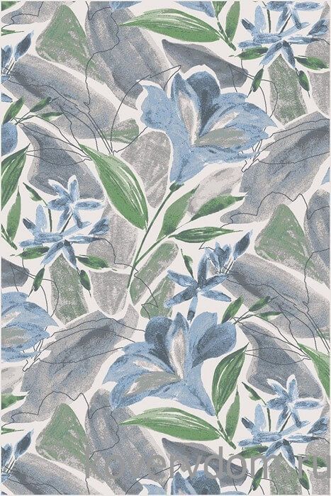 Ковер из вискозы и хлопка с цветами ROYAL PALACE 2020 17539 6767