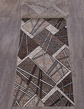 Пушистый круглый ковровая дорожка SIERRA D487 BEIGE-BROWN 2