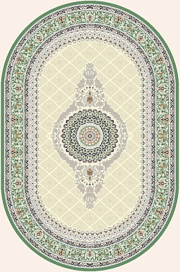 Ковер Amira 4836A D.Blue-L.Grey (зелёный) Овал