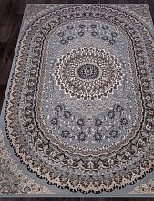 Круглый ковер SIERRA D504 BLUE-BROWN 2